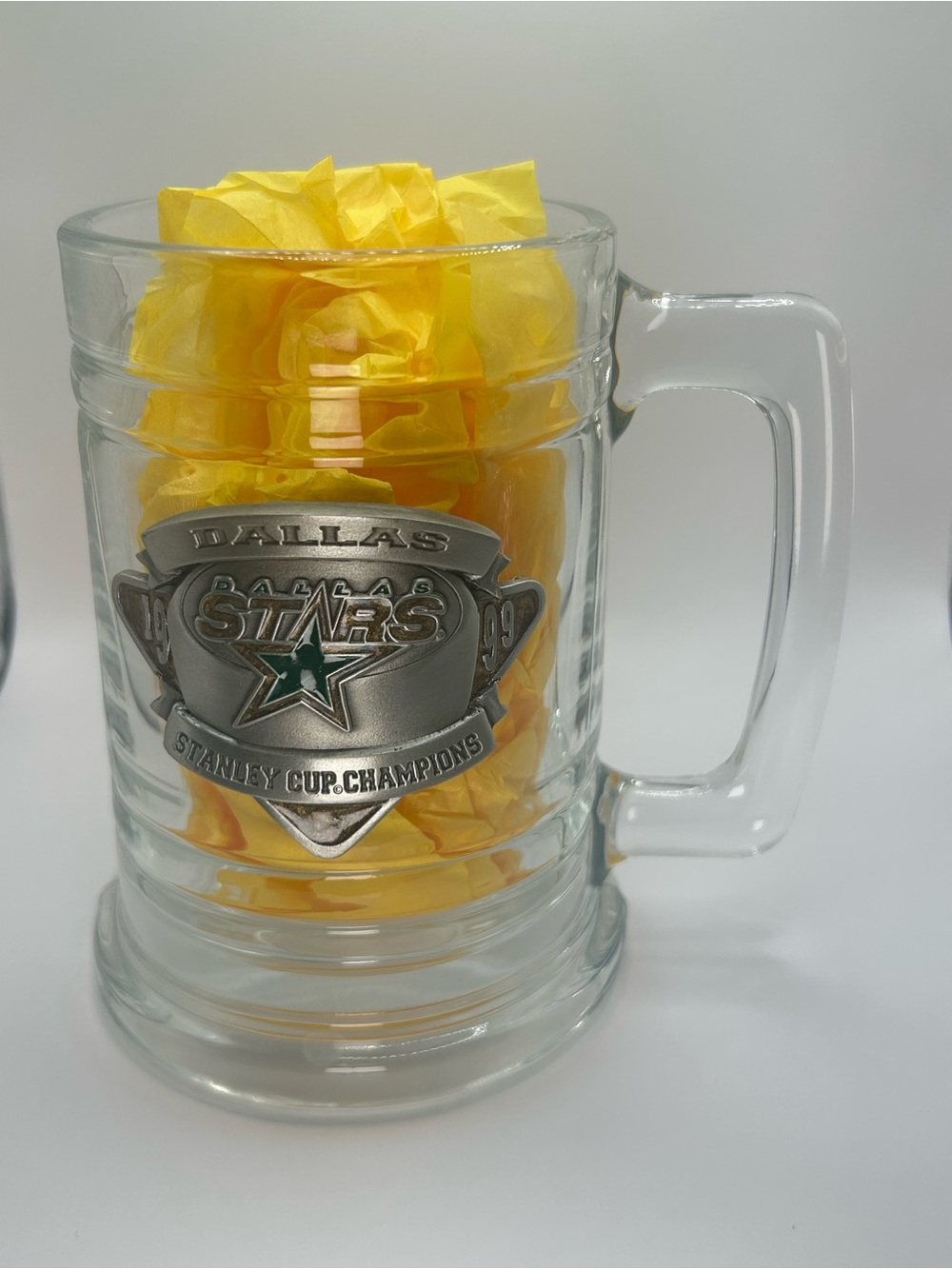 1999 Dallas Stars Stanley Cup Beer Stein Brett Hull Hockey Collectible Mug